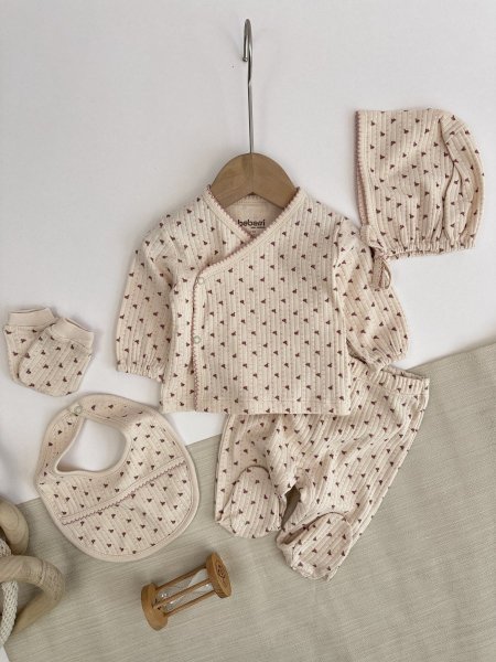 طقم بيبي بناتي 5 قطع 3989